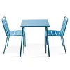 Set aus quadratischem Tisch und 2 Stühlen Pazifisch blau - Produktbild-Vorschau 1