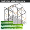 BRAST Gewächshaus Aluminium mit Fundament | 130x190x195cm Produktbild-Vorschau 10