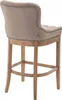 Silla de bar Buckingham, tapizada en tela, patas de madera Vista previa de la imagen del producto 6