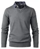 Maglione da uomo 2-in-1 con colletto e maniche lunghe Anteprima dell’immagine prodotto 1
