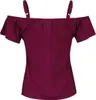 RED by EMP Damen bordeaux-rotes T-Shirt im angesagten Produktbild-Vorschau 2