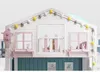 360Home schönes Haus Etagenbett mit Rutsche, Stufen und Produktbild-Vorschau 7