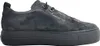A side view of a single blue sneaker with a thick gray sole against a white background. Produktbild-Vorschau