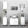 vidaXL Badschrank Weiß 65x33x60 cm Holzwerkstoff Produktbild-Vorschau 2