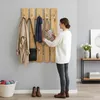HAKU Wandgarderobe edelstahloptik, eiche - Echtholzfurnier, Produktbild-Vorschau 5