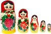 Matroschka Puppen Babuschka  Rotes Tuch Set aus 5 Produktbild-Vorschau 5