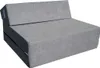A gray foldable futon mattress on a white background. Náhled obrázku produktu