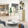Komoda, příborník z dubu Artisan a bílé (š:60 / v:121 / Náhled obrázku produktu 4