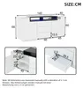 Komoda do salonu z oświetleniem LED, wymiary 140x40x68 cm, Podgląd zdjęcia produktu 2