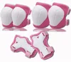 Kinder-Rollschuh-Schutzset Sechs Teilig, Weiß/Rosa, Produktbild-Vorschau 1