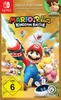 The cover art for the Mario & Rabbids Kingdom Battle Gold Edition video game for Nintendo Switch. Produktbild-Vorschau
