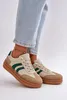 Damen Plateau-Sneaker in Beige-Grün Nesonice 37 Produktbild-Vorschau 3
