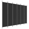 A black room divider made of fabric panels supported by a metal frame. Náhled obrázku produktu