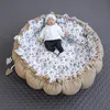 Zweiseitig Babynest ENGELSNEST XXL Blumen BRAUN Baumwolle/ Produktbild-Vorschau 2