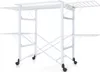 A white drying rack with multiple shelves and wheels, shown against a white background. Produktbild-Vorschau