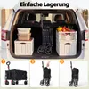 HAUSPROFI 100L Bollerwagen faltbar offroad schwarz, Produktbild-Vorschau 3