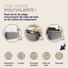 CASARIA® Banc de rangement gris 80 x 40 x 40 cm Siège Voir les images du produit 5