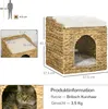 Casetta per gatti in rattan PawHut, cuccia per gatti con Anteprima dell’immagine prodotto 3