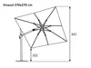 Schneider Ampelschirm VIVASOL 270 x 270 cm natur – 3-fach Produktbild-Vorschau 11