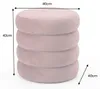 riess-ambiente Runder Polsterhocker VOGUE 40cm rosé Samt Produktbild-Vorschau 2