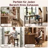 Barhocker Holz drehbar, gepolstert, Retro Design mit Nieten Produktbild-Vorschau 8