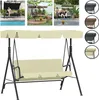 LARS360 Hollywoodschaukel Beige 193x110x152cm, 3-Sitzer mit Produktbild-Vorschau 1