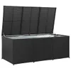 vidaXL Gartenbox Poly Rattan 180x90x70 cm Schwarz -  Produktbild-Vorschau 3