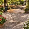 Biergarten Tisch Klapptisch Gartentisch Stehtisch klappbar Akazie Stahl Ø80cm Produktbild-Vorschau