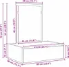 vidaXL Coiffeuse avec tiroirs Blanc 60 x 40 x 70 cm Bois Voir les images du produit 8