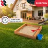 KOTARBAU® Sandkasten mit Sitzbank 100x100 cm Sandkiste aus Produktbild-Vorschau 4