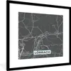 MuchoWow® Gerahmtes Poster Lörrach - Stadtplan - Blau - Produktbild-Vorschau 1