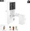 Eckschreibtisch mit Regal LED-Vitrine 120x80x180cm Produktbild-Vorschau 3