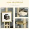 PawHut Lot de 2 arbres à chat sol au plafond hauteur Voir les images du produit 3