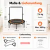 CITYSPORTS Fitnesstrampolin Mini-Trampolin mit Haltegriff Produktbild-Vorschau 7
