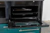 Kachel met bakoven en kookplaat, model 4012, groene houten Productafbeelding-voorbeeld 8