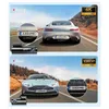 Collage showing front and rear dash cam views of cars on a road. Náhled obrázku produktu