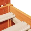 Massivholzbett ohne Matratze Wachsbraun 200x200 Kiefernholz Produktbild-Vorschau 9