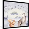MuchoWow® Gerahmtes Poster Tiere - Schnee - Winter 40x40 cm Produktbild-Vorschau 1