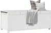 vidaXL Cassapanca bianca 110x50x45,5 cm in legno massello Anteprima dell’immagine prodotto 4