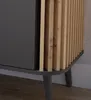 TV-Lowboard "Pretty" in grau und Artisan Eiche mit Lamellen Produktbild-Vorschau 4