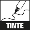 A black and white illustration of a pen drawing a line, with the word "TINTE" below. Voir les images du produit