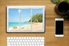 MuchoWow® Laptop Aufkleber Sticker Cover Aussicht - Strand Produktbild-Vorschau 2