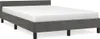 vidaXL Struttura letto senza materasso grigio scuro 120x200 Anteprima dell’immagine prodotto 1