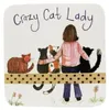 Tappetino per tazza C153 Crazy Cat Lady Kociara Anteprima dell’immagine prodotto 1