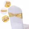 Bankettbänder, elastische Schleifen für Stühle, Gold Produktbild-Vorschau 3