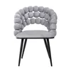 HOMLA BUBBLE Veloursstuhl grau 57,5x61x81,7cm Produktbild-Vorschau 2