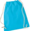 A blue drawstring bag is shown against a white background. Náhled obrázku produktu