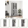 The Living Store Highboard Grau Sonoma 69,5x34x180 cm Produktbild-Vorschau 1