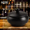 Aschenbecher Schwarzer Retro Keramikaschenbecher mit Produktbild-Vorschau 8