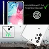 Collage showing a phone case with features like fingerprint sensor compatibility and air cushion technology. Produktbild-Vorschau